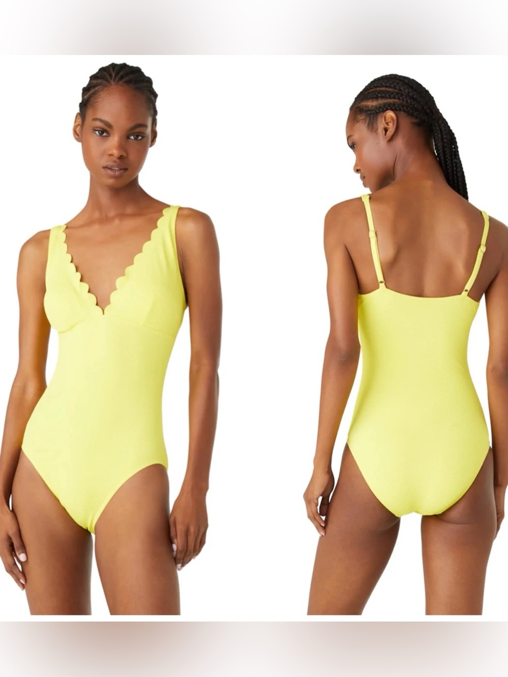 Kate Spade Yellow Scallop One Piece Swimsuit